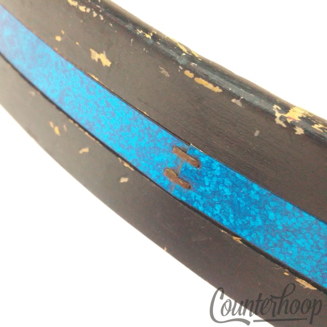Ludwig 22"Blue Sparkle 1-Ply Maple Bass Drum Hoop/Rim Vintage 60s Super Classic — main photograph