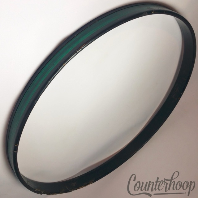 Premier 22" "Green Pearl"Birch Bass Drum Hoop/Rim Vintage 70s Batter England UK — main photograph