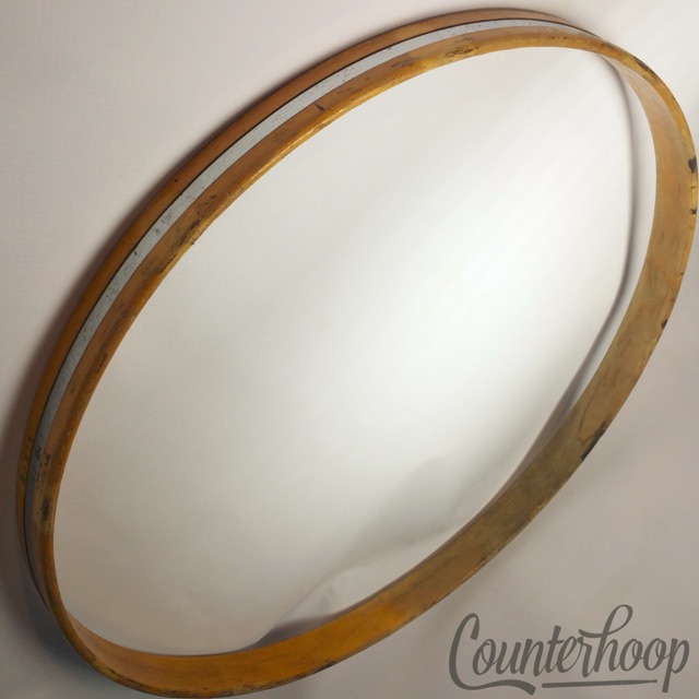 Slingerland 22"1Ply Solid Natural Maple/COS-Inlay Bass Drum Hoop/Rim Resonant70s — main photograph