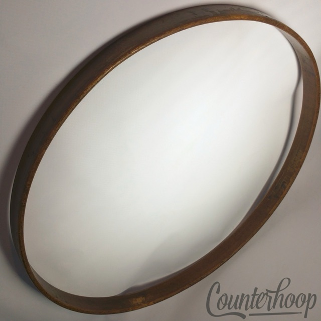 Camco Oaklawn 22"1Ply Solid Maple Walnut-Stained Bass Drum Hoop/Rim Vintage 60s — main photograph