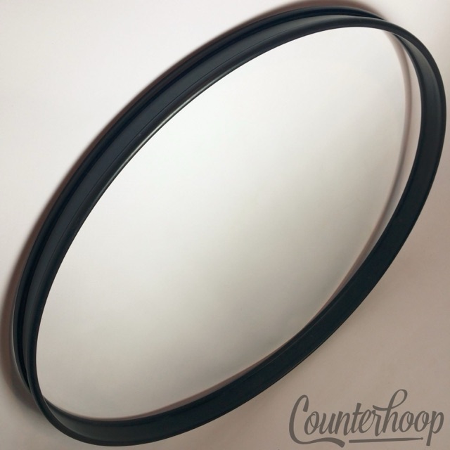 Sonor Force 2001 22" x 1 7/16" Bass Drum Hoop/Rim Black Metal w/ Inlay* — main photograph