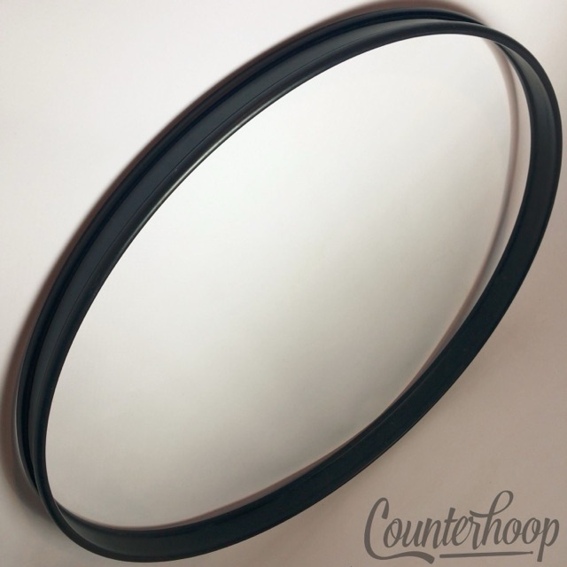 Sonor Force 2001 22" x 1 7/16" Bass Drum Hoop/Rim Black Metal w/ Inlay* — main photograph