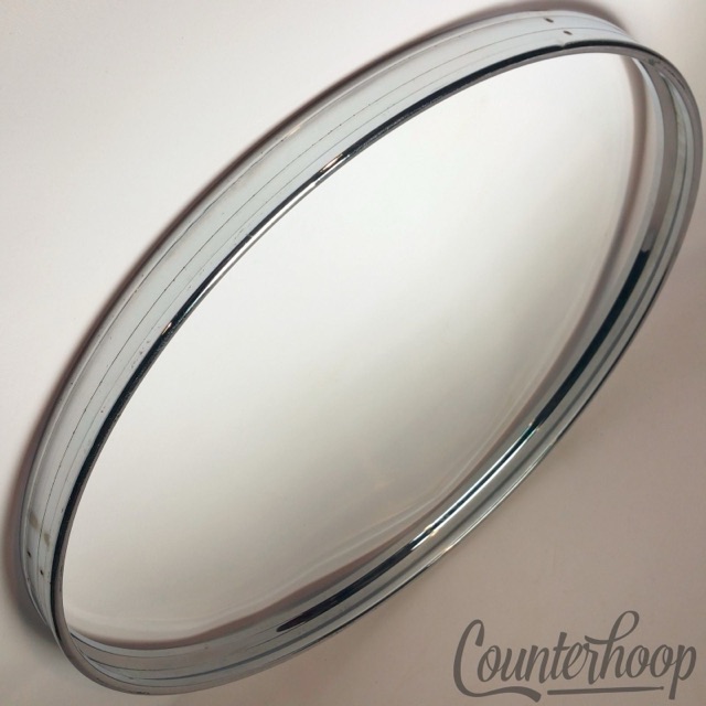 Pearl 22" Bass Drum Metal Hoop/Rim Chrome Steel 7/8" Inlay Vintage 70s Japan* — main photograph