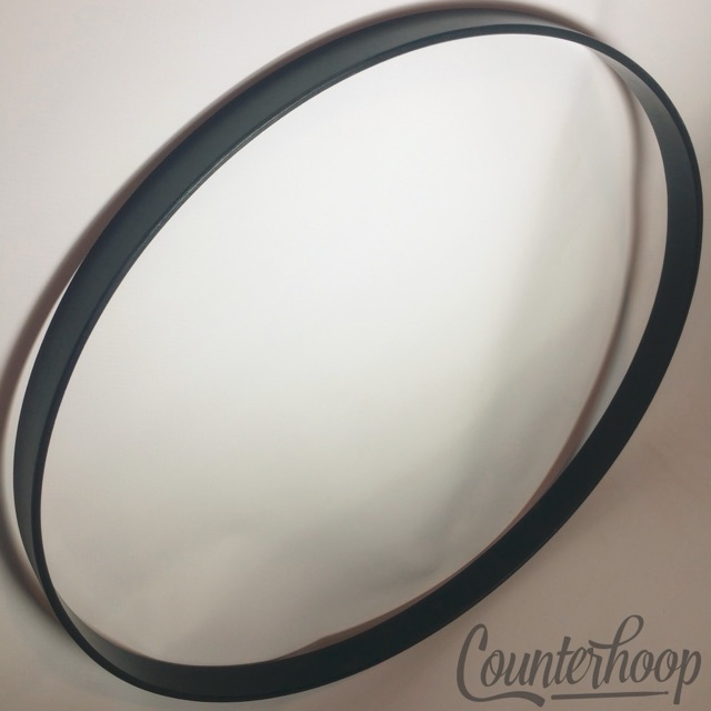 Keller 24" 12Ply 100% Maple Bass Drum Hoop/Rim Black Painted Inner Bevel Wood* — main photograph