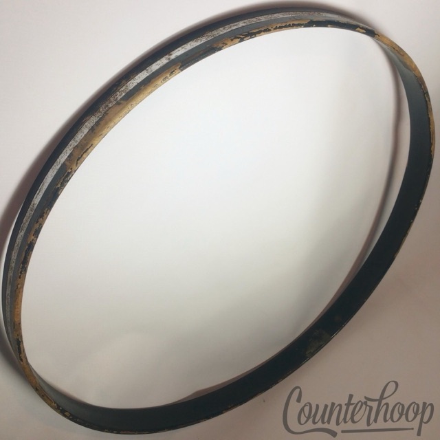 Slingerland 24"Bass Drum Hoop/Rim Vintage 70s Chrome Over Steel 1Ply Maple USA* — main photograph