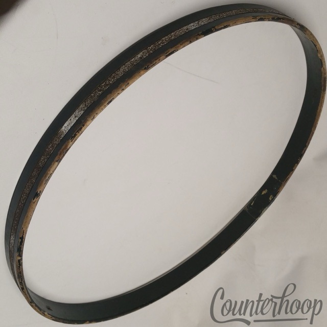 Slingerland 24"Bass Drum Hoop/Rim Vintage 70s Chrome-Steel 1Ply Maple Wood USA* — main photograph