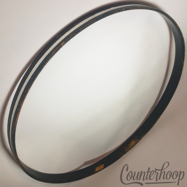 Rogers 24" Bass Drum Hoop/Rim Vintage 70s XP8-Ply Maple Silver Foil Inlay USA* — main photograph