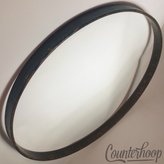 Leedy 26" Bass Drum Hoop/Rim Vintage 20s 1Ply 3/8"Thick Solid Maple Stain/Black — main photograph