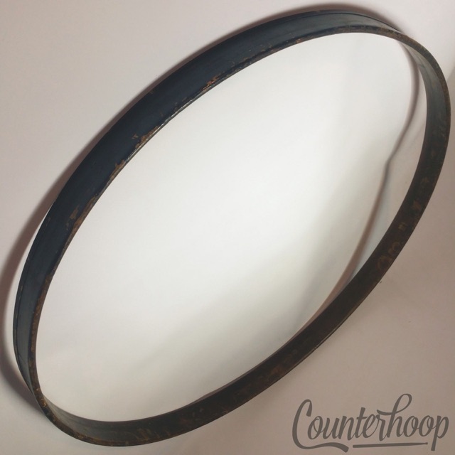 Leedy 26" Bass Drum Hoop/Rim Vintage 20s 1Ply 3/8"Thick Solid Maple Stain/Black — main photograph