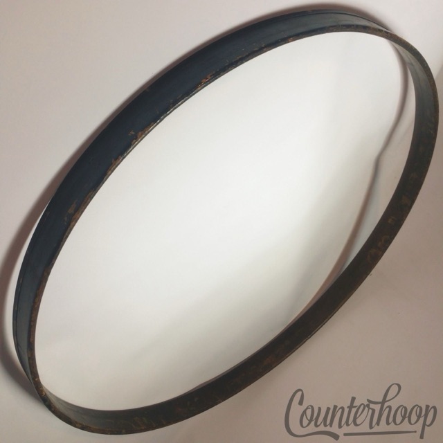 Leedy 26" Bass Drum Hoop/Rim Vintage 20s 1Ply 3/8"Thick Solid Maple Stain/Black — main photograph