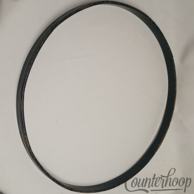 Ludwig & Ludwig 26" Bass Drum Hoop/Rim Vintage 20s 1Ply Maple Gold Sparkle/Blue — main photograph