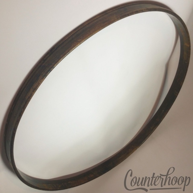 Leedy 26" Bass Drum Hoop/Rim 1-Ply Solid Maple Walnut Stain Vintage 20s IN, USA — main photograph