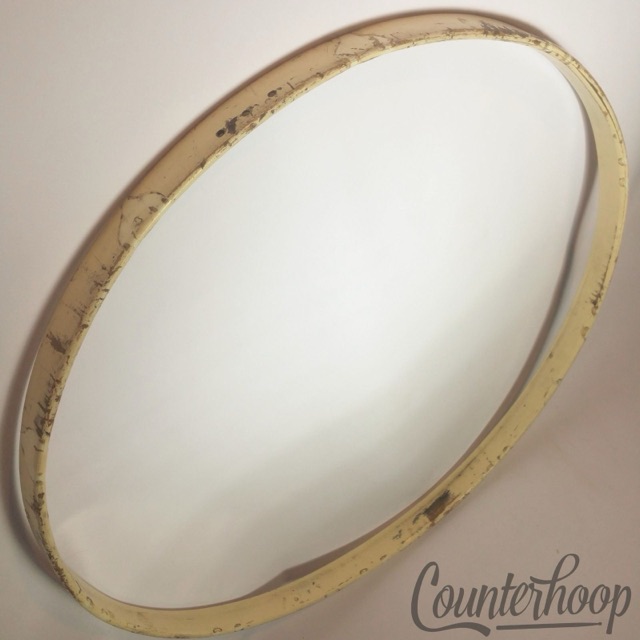 Gretsch 27 1/4" Bass Drum Hoop/Rim 3-Ply Maple White Paint Vintage 10s Brooklyn — main photograph