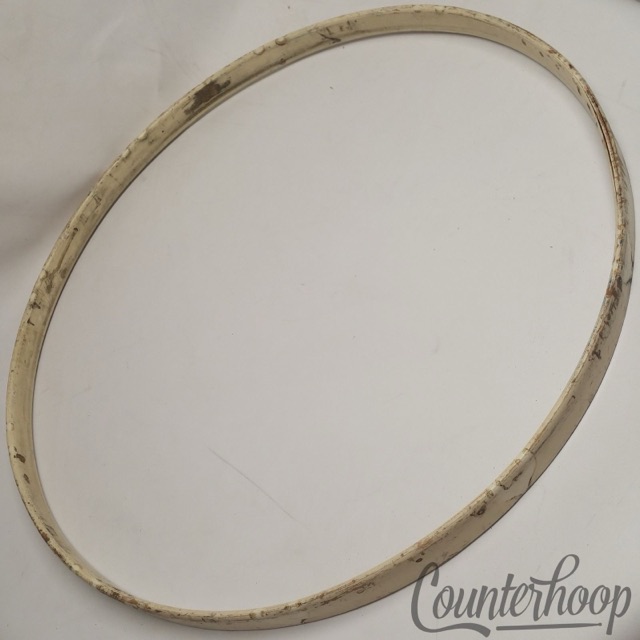 Gretsch 27 1/4" Bass Drum Hoop/Rim 3-Ply Maple Wood White Vintage 10s Brooklyn* — main photograph