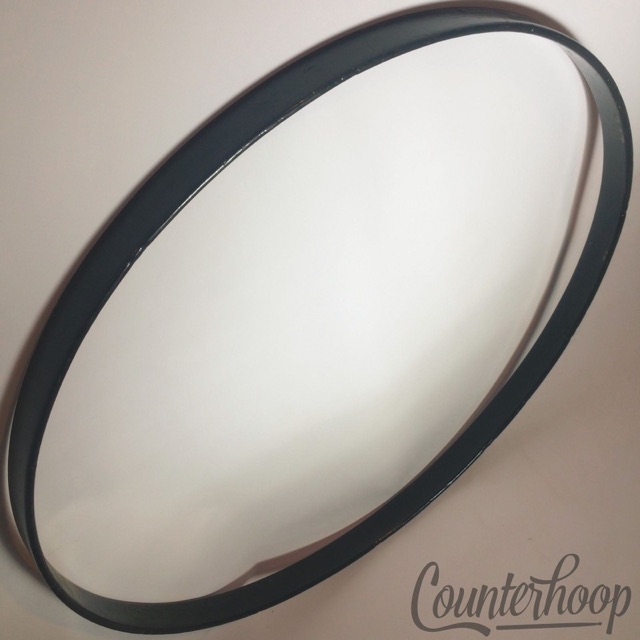 Ludwig 28" Bass Drum Hoop/Rim Vintage 20s 1Ply Solid Maple Black Paint Marching — main photograph