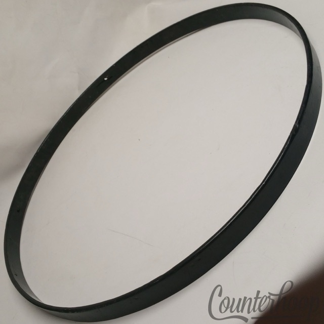 Ludwig 28" Bass Drum Hoop/Rim 1Ply Solid Maple Black Paint Marching Vintage 20s — main photograph