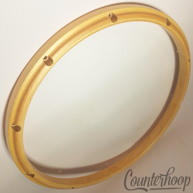Gibraltar 14" 10-Lug Wood Snare/Tom Drum Batter Hoop/Rim 14Ply Maple Contoured — main photograph