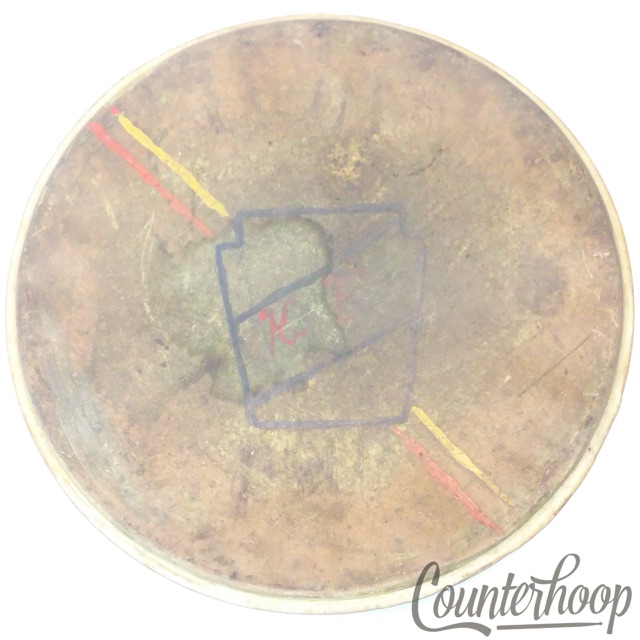 Ludwig WFL 14"Calf Skin Snare/Tom Drum Painted Batter Head Calfskin Vintage 30s — main photograph