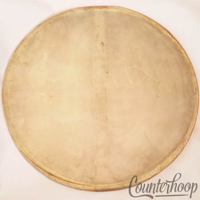 Leedy 15"Calf Skin Snare Drum Resonant Head Transparent Calfskin Vintage 10s USA — main photograph