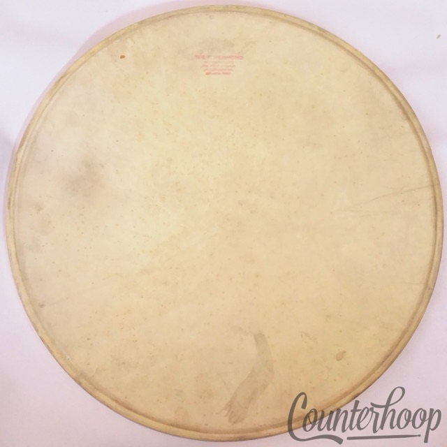 Ludwig 15"Calf Skin Marching Snare/Tom Drum Calfskin Batter Head USA Vintage 50s — main photograph