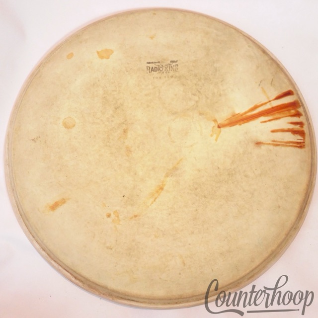 Slingerland Radio King 16"Calf Skin Floor Tom Drum Calfskin Head Vintage 40s USA — main photograph