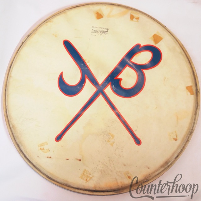 Slingerland 20"Calf Skin Radio King Bass Drum Calfskin Head Vintage 40s Resonant — main photograph