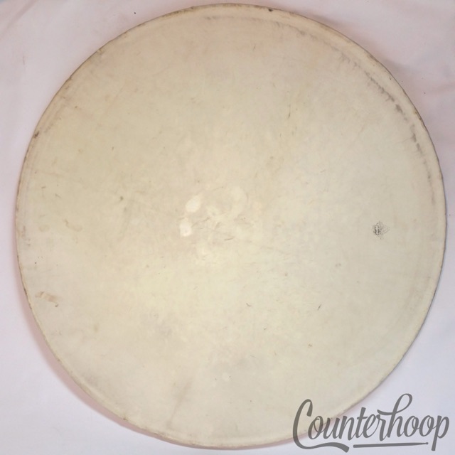 Leedy 24"Calf Skin Bass Drum Calfskin Head Regular Hardwhite Vintage 40s Batter — main photograph