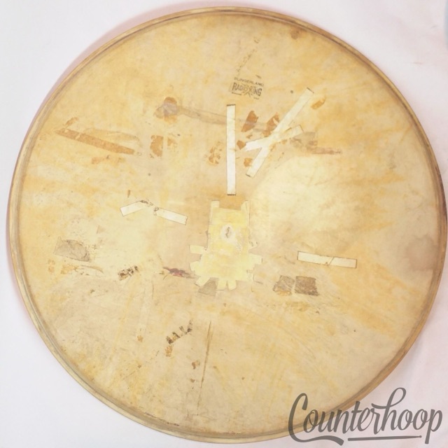 Slingerland 24" Radio King Calf Skin Bass Drum Head Vintage 40s Calfskin Batter — main photograph