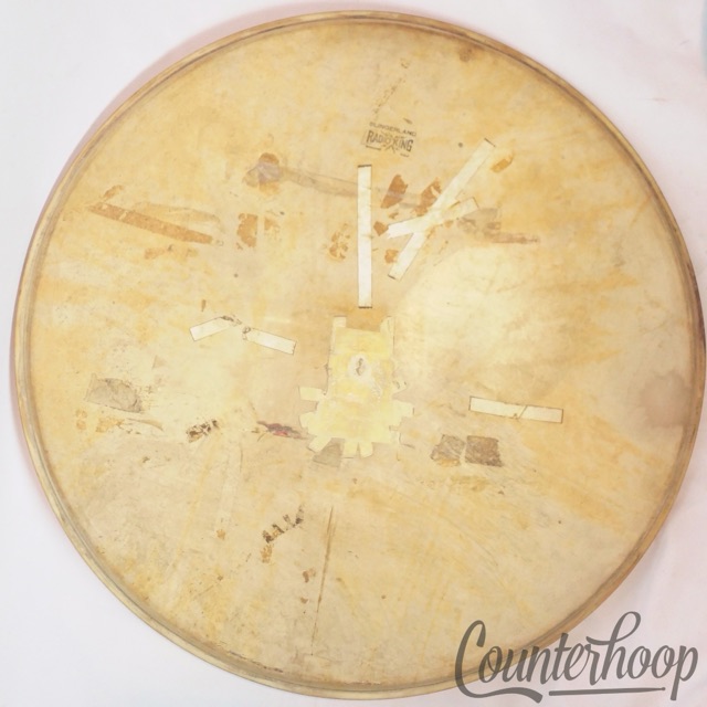 Slingerland 24" Radio King Calf Skin Bass Drum Head Vintage 40s Calfskin Batter — main photograph