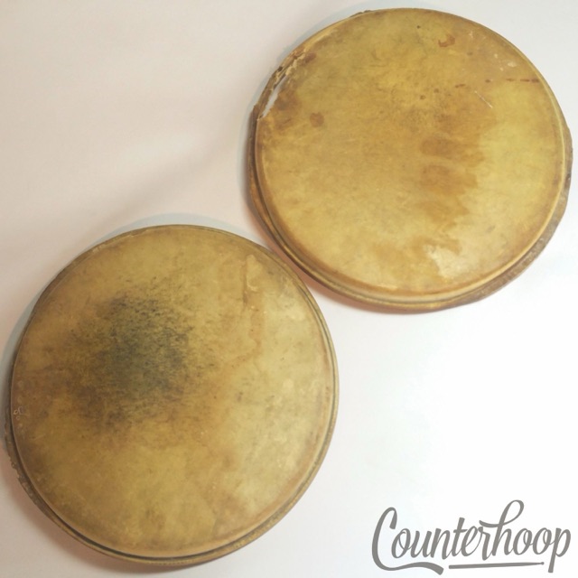 Ludwig WFL 2x 13" Calf Skin Tom Drum Batter/Resonant Heads Calfskin Vintage 40s — main photograph