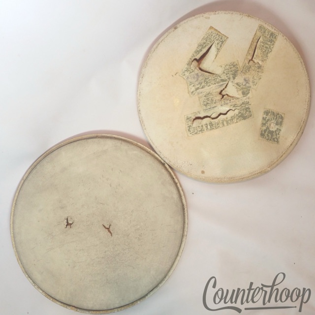 Slingerland 2x 16" Calf Skin/Tacked Pigskin Floor Tom Drum Heads Pig/Calfskin* — main photograph