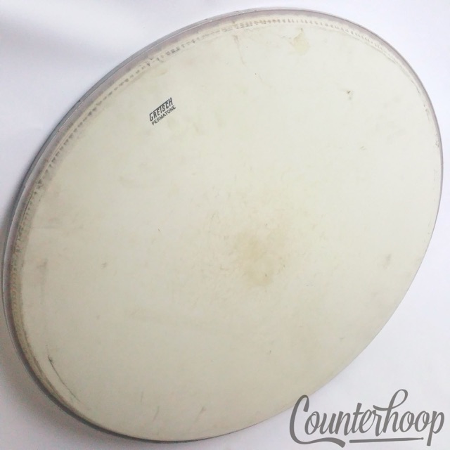 Gretsch Permatone 24" Bass Drum Head 60s Round Badge RB USA Coated Batter/Reso* — main photograph