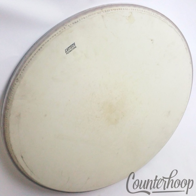 Gretsch Permatone 24" Bass Drum Head 60s Round Badge RB USA Coated Batter/Reso* — main photograph