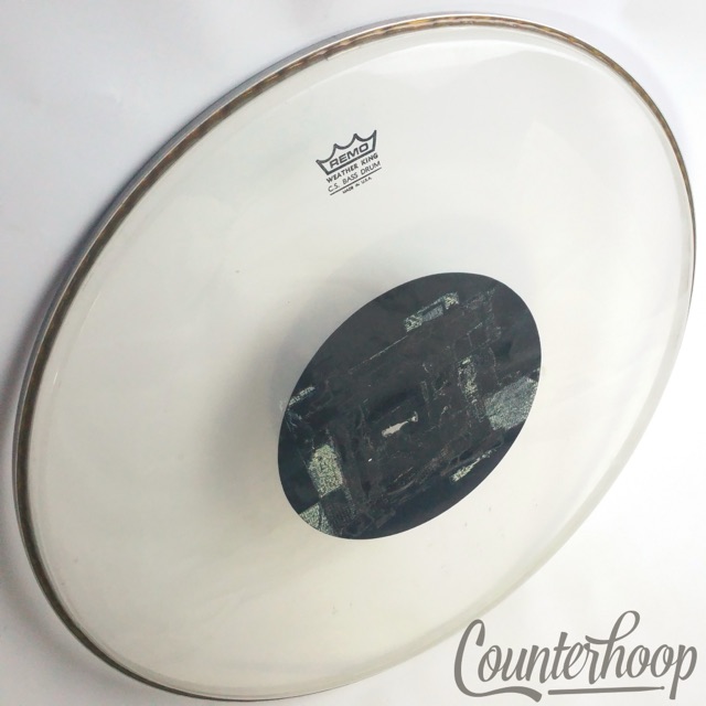 Remo 24"C.S. Bass Drum Head Weather King Clear Batter Controlled Sound Black Dot — main photograph