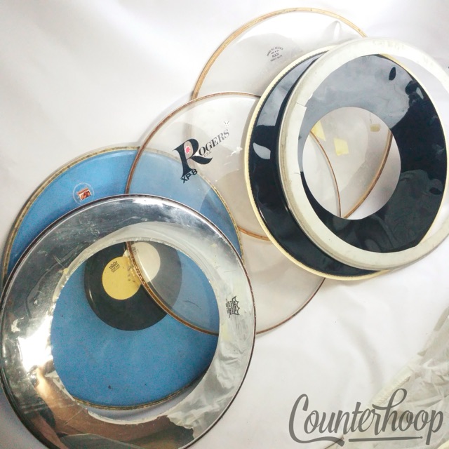 Rogers,Remo,++ 6x 24" Bass Drum Heads Lot Batter+Resonant XP8 Clear,Hydraulic* — main photograph