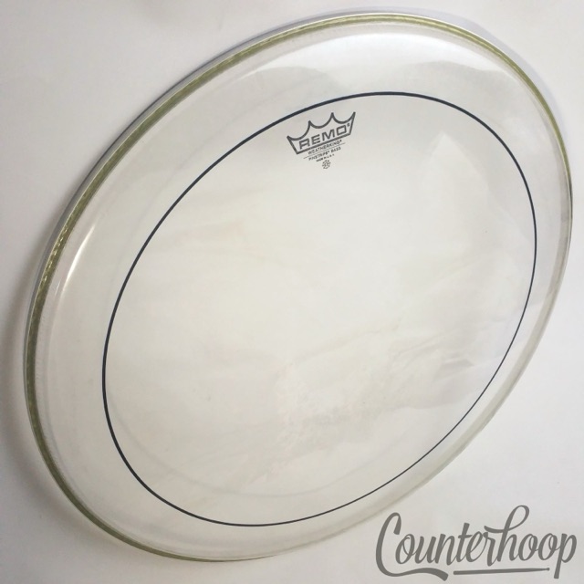 Remo 24" Pinstripe Bass Drum Head Weatherking Clear Batter/Resonant Excellent* — main photograph