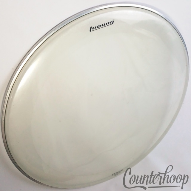 Ludwig 22"Bass Drum Head 70s Block Logo Resonant/Batter UT Clear Remo Taiwan* — main photograph