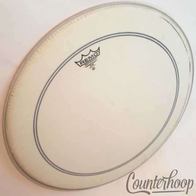 Remo 22" Powerstroke 3 Weatherking Bass Drum Head White Coated Plastic Made USA — main photograph