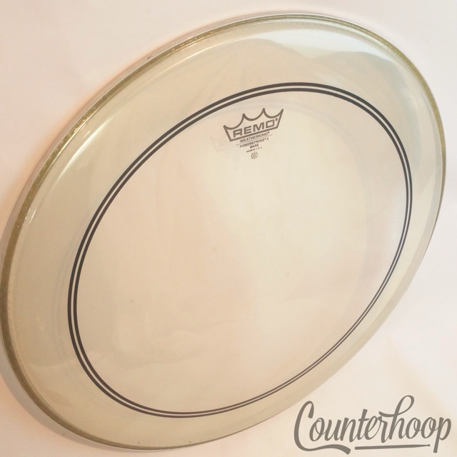 Remo 22" Powerstroke 3 Weatherking Bass Drum Head Clear Plastic Made In USA* — main photograph
