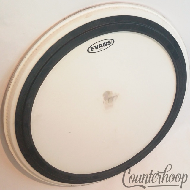 Evans 22" EMAD Batter Bass Drum Head Coated Kick Muffler Ring Made In USA* — main photograph