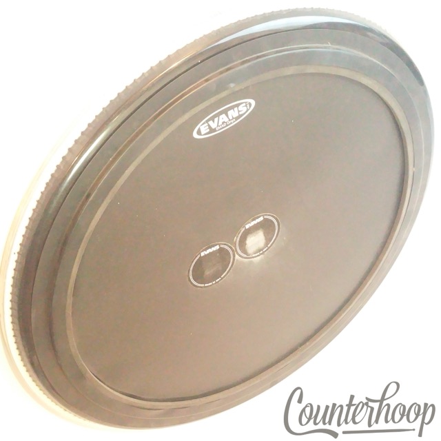 Evans 22" EMAD Onyx Batter Bass Drum Head Coated Kick Muffler Ring Double Patch — main photograph