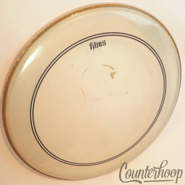 Fibes 20" Bass Drum Logo Head Clear Batter Remo Powerstroke Vintage* — main photograph