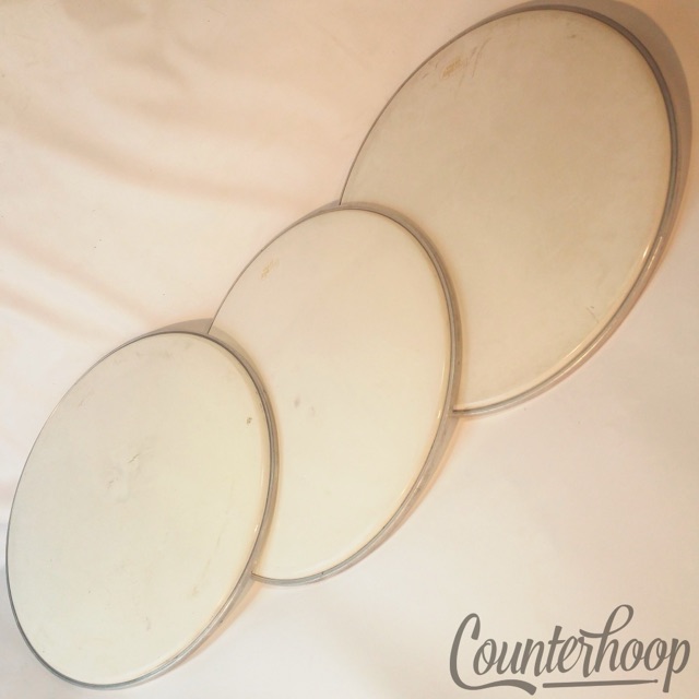 Premier 20" 3x Bass Drum Heads Everplay Extra White Batter/Resonant Vintage 60s — main photograph