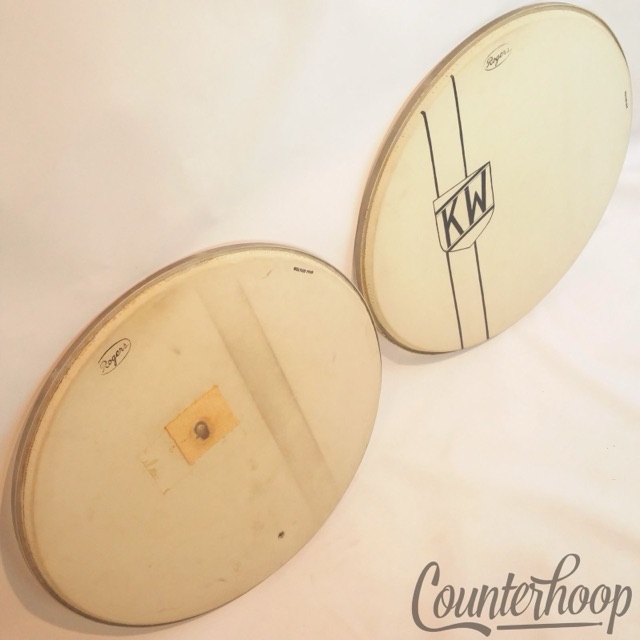 Rogers 20" Bass Drum Heads 2x Set Batter/Resonant Coated Vintage 60s Cleveland* — main photograph