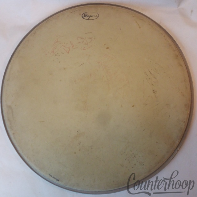 Rogers 20"Bass Drum Head Batter/Resonant Coated 60s Logo Cleveland Remo Wth King — main photograph