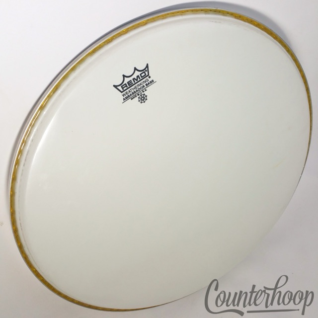 Remo 18" White Ambassador Bass Drum Head Weatherking Made In USA Kick Batter* — main photograph