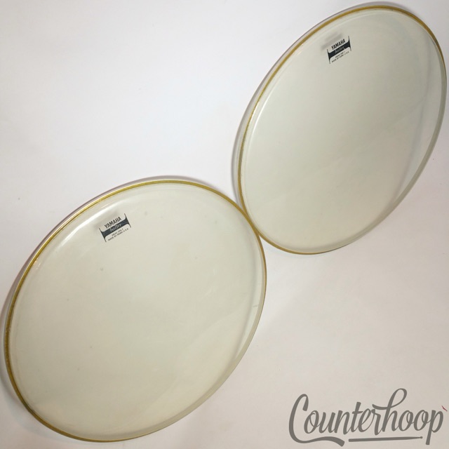 Yamaha 2x 18" Clear Batter Floor Tom Drum Heads Made By Remo USA* — main photograph