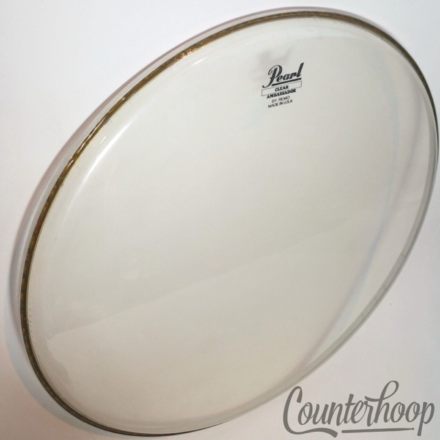 Pearl 18" Clear Ambassador by Remo Floor Tom Drum Head Batter/Resonant USA EXC* — main photograph