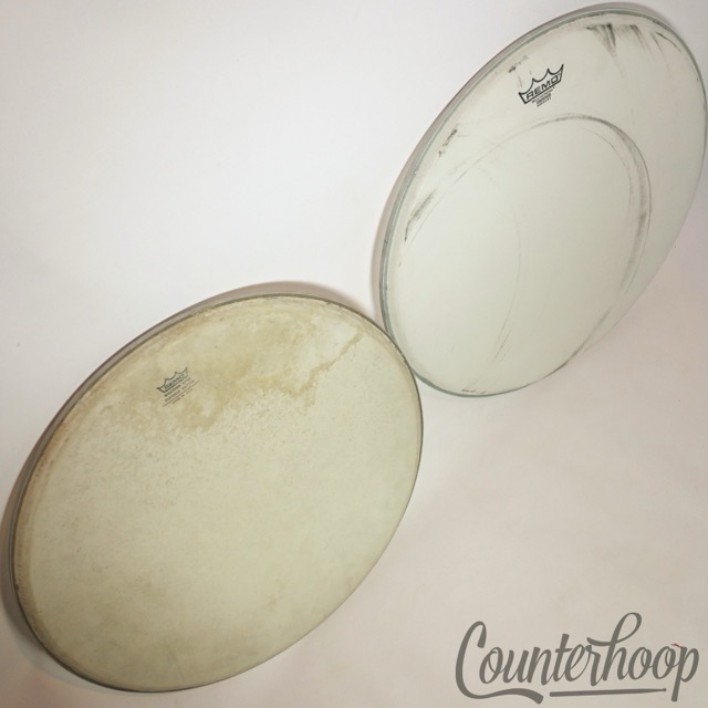 Remo 2x 18" Emperor Floor Tom Drum Heads Weather King Batter Coated USA* — main photograph