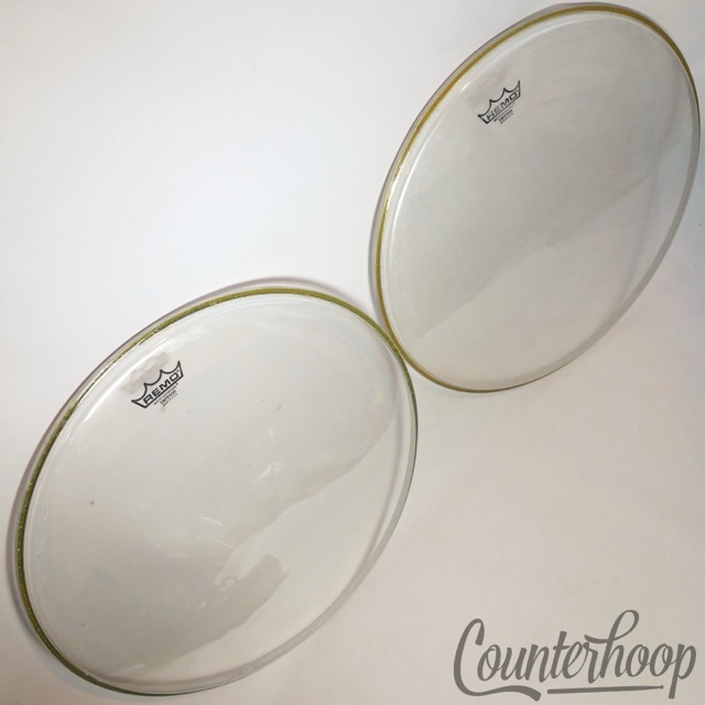 Remo 2x 18" Emperor Floor Tom Drum Heads Weatherking Batter/Resonant Clear USA* — main photograph